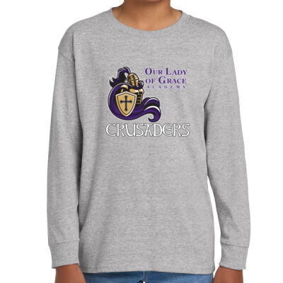 Crusaders - Youth Heavy Cotton 100% Cotton Long Sleeve T Shirt Thumbnail