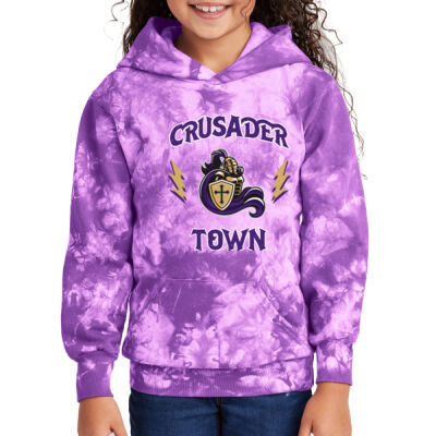 Crusader Town - Youth Crystal Tie Dye Pullover Hoodie Thumbnail